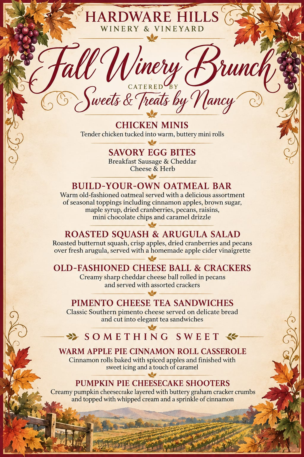 October Sunday Brunch Buffet at Hardware Hills