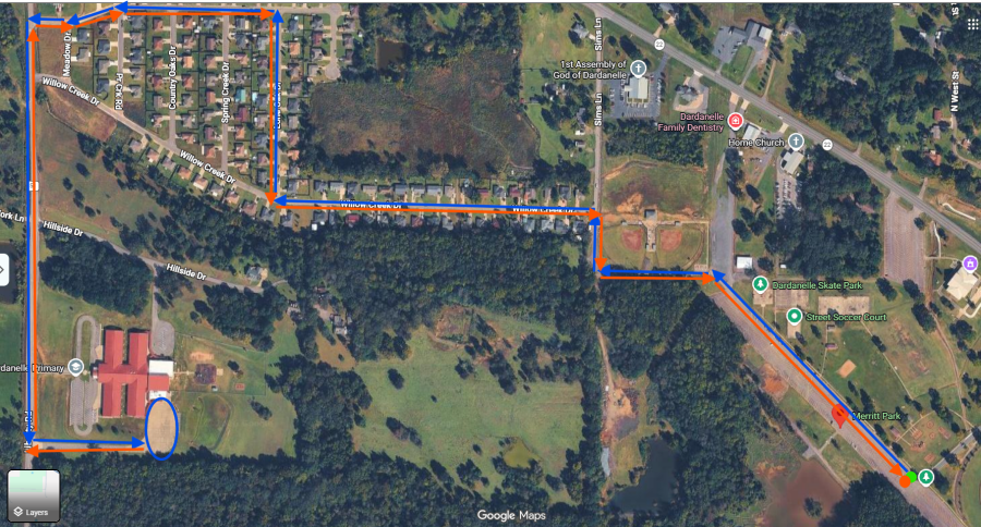 Course Map, from the Heal and Rise Together 5k Walk/Run page