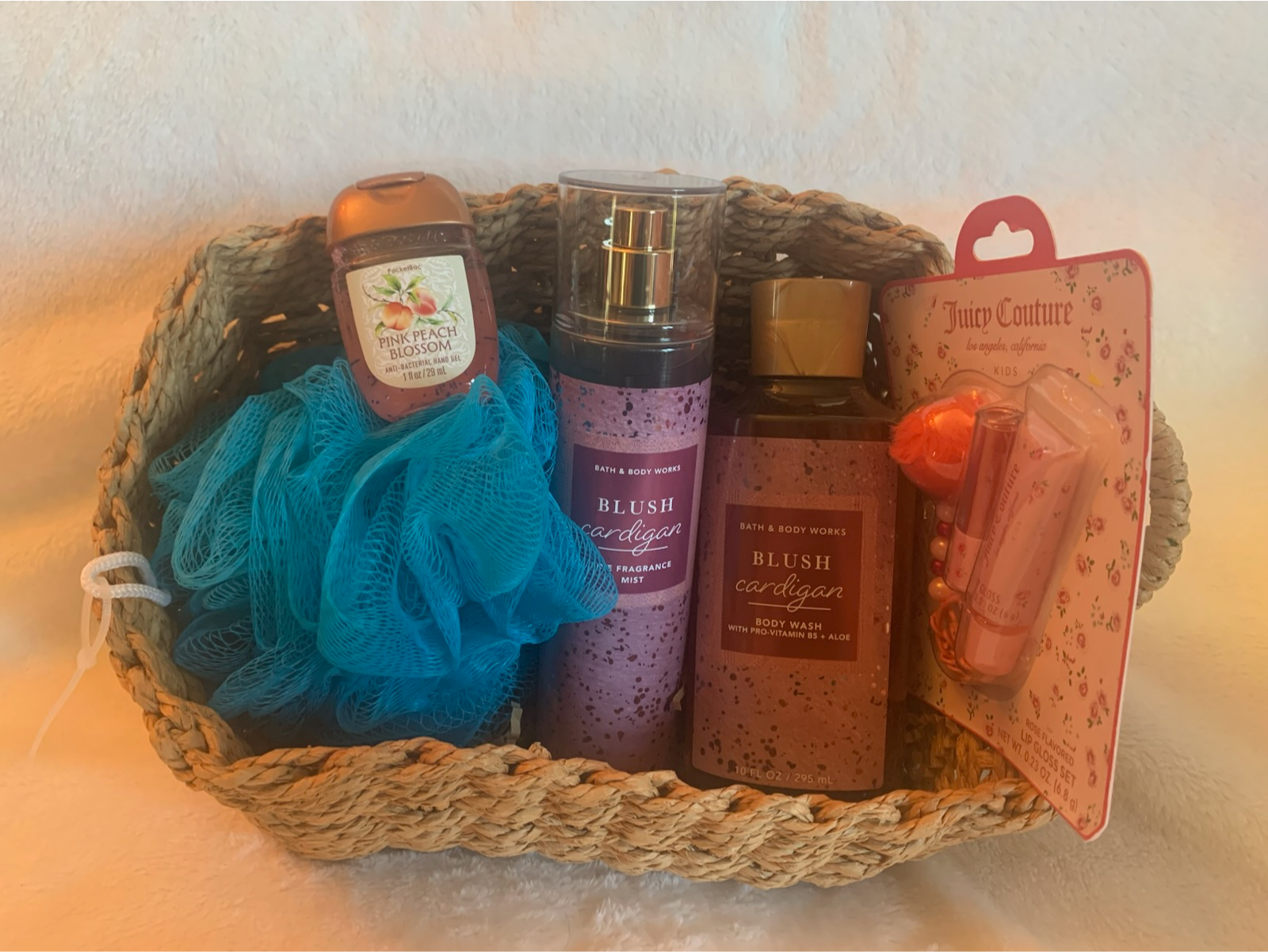 Bath and Body Works Blush Cardigan basket