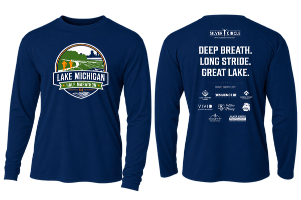 2026 Lake Michigan Half Marathon long sleeve race shirt