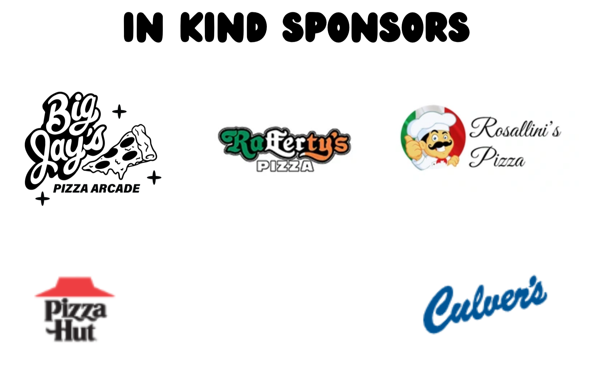 In Kind Sponsors