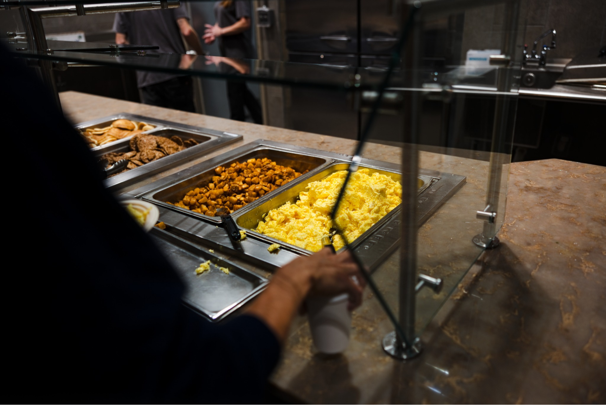 Breakfast buffet at The Summit dining hall