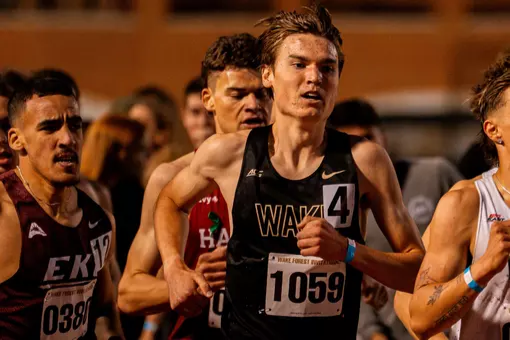 Rocky Hansen competing in a race for Wake Forest