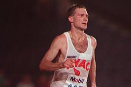 Dan Middleman competing in a track race