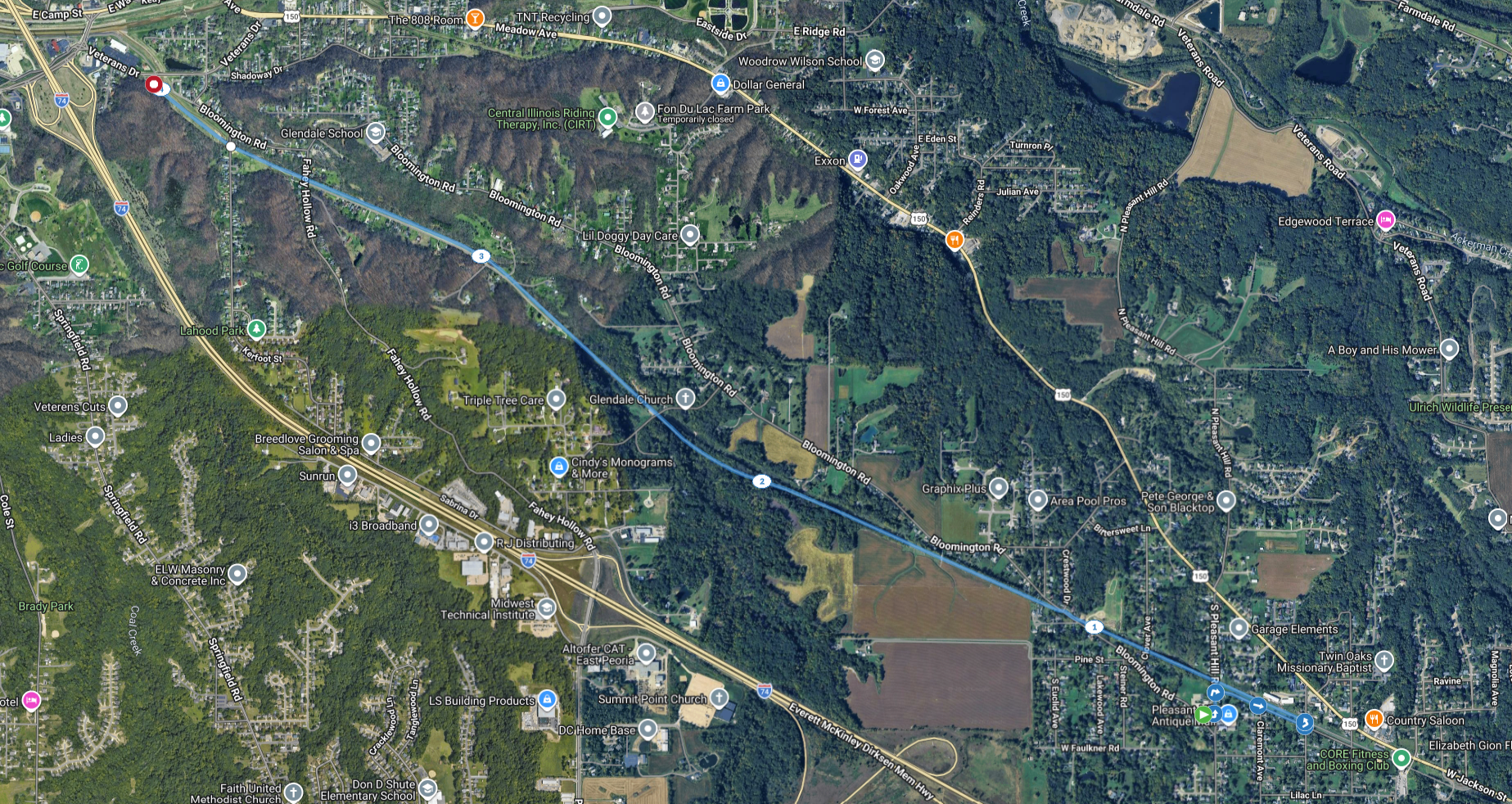4 Mile Course Map