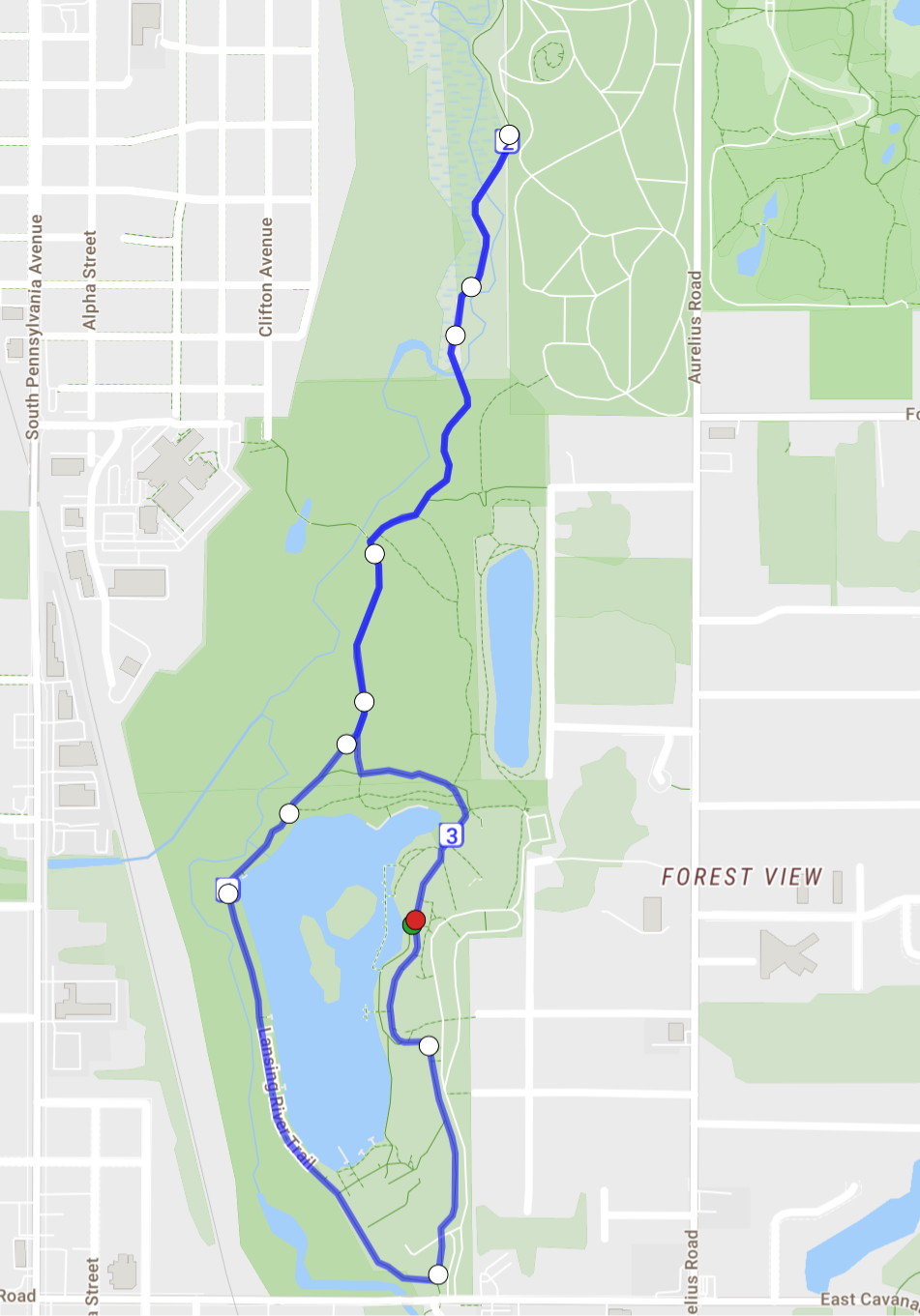 Image of running route for 5K