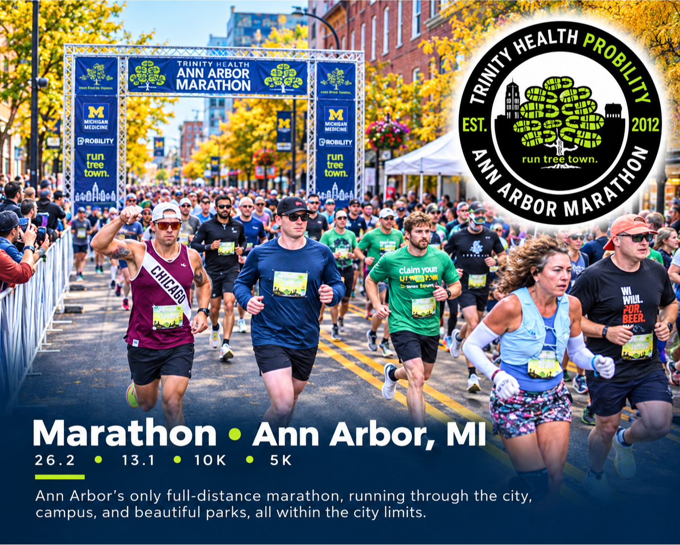 ann arbor marathon start line