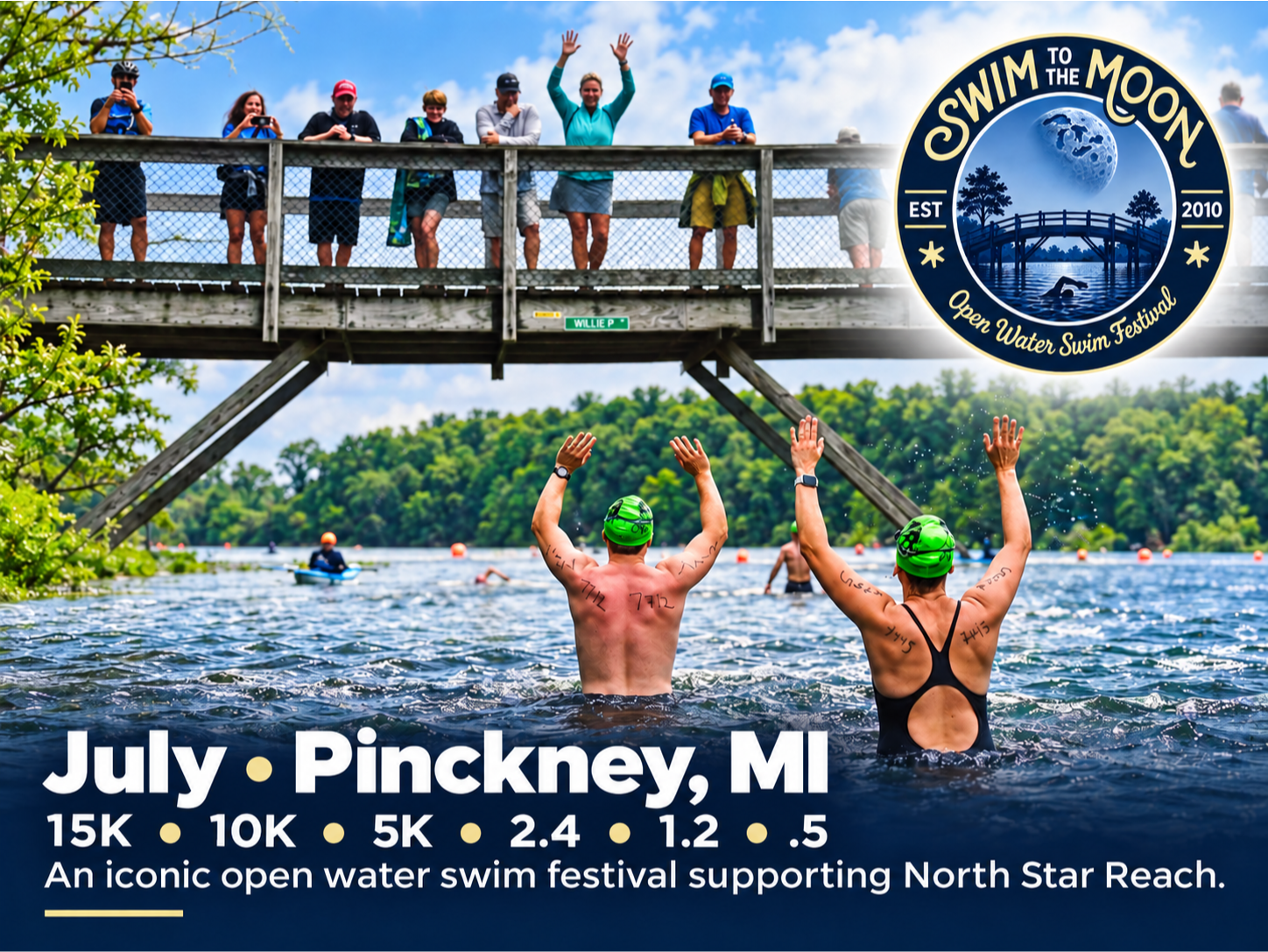 swim to the moon open water swim festival under the willie p bridge