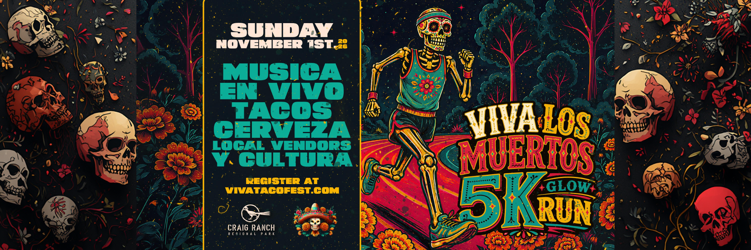 VIVA Los Muertos 5K Glow Run, photo 2 of 3